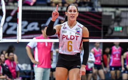 <p><strong>KEY PLAYER.</strong> PLDT will again lean on Savi Davison as it battles Chery Tiggo in the PVL (Premier Volleyball League) on Tour final at Mall of Asia Arena in Pasay City on Sunday (Aug. 17, 2025). PLDT made the finals after a 27-25, 22-25, 19-25, 25-16, 15-10 victory over Creamline in the semifinal on Aug. 13. <em>(PVL photo)</em></p>