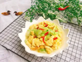 家常菜+丝瓜炒蛋,成品图