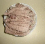 傣族风味菜：凉拌莴笋丝,瘦肉煮熟，放凉切丝