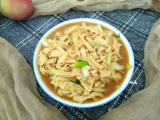 白菜烧干豆腐,成品图