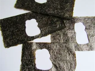 可爱的企鹅饭团,海苔剪成数字8字形