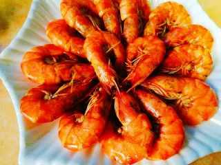 家常菜+红烧明虾,摆盘