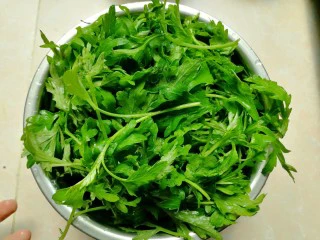 艾叶笑粄(客家小吃),今天只用了图片中的一半,还有一半烫熟,挤干水分,放急冻保存了,可以保存一年