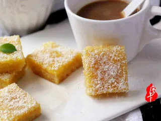 法式小甜点【椰蓉柠檬小方】,享受下午茶时光~~