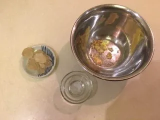 清凉一下绿豆汤,冰糖、盐、姜泥