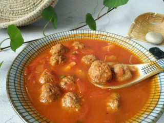 中餐厅~番茄牛丸汤,好，来一碗番茄牛肉丸子汤吧！ 下期精彩请关注“敏茹意”
