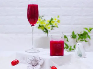 火龙果小番茄蜂蜜果汁,成品一