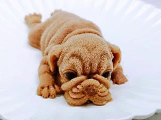 高颜值沙皮狗冰激凌,近一点儿。