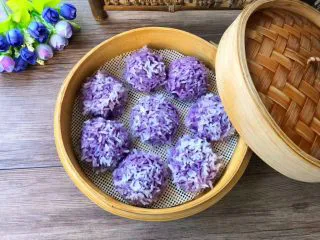 紫薯糯米丸子,成品图三
