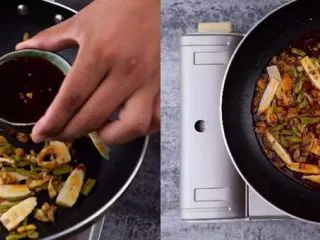 何必浪荡街头,在家也能嗦一碗粉,加入红油辣椒,翻炒入味