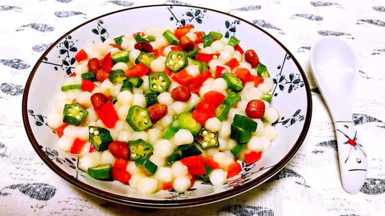 风味独特的 杂蔬炒珍珠丸子