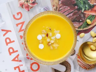 胡萝卜枸杞豆浆,成品图。