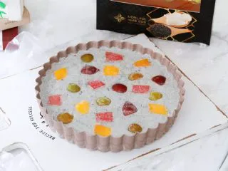 芝麻酸奶水果冻,成品图