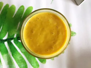 香蕉芒果卡乐比营养奶糊,时间到,完成,看,非常细腻