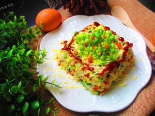 炒饭蛋糕,伪装成小蛋糕的鸡蛋炒米