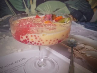 缤纷水果西米露,吃不完可以冷藏,冰凉凉的超好吃