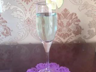 蓝色七喜饮品,装饰，完成。