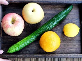 三色冰水果汁,准备食材