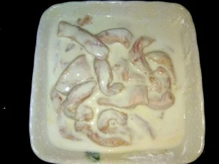 #猪里脊# 糖醋里脊,放入猪肉挂糊