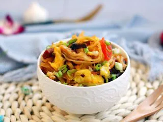 天津特色小吃 蔬菜烩饼,成品图。