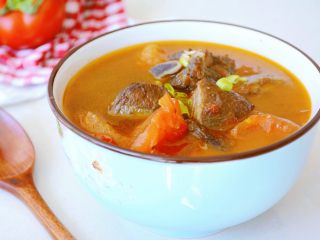 番茄牛肉(牛腩),如何能色艳,汤浓,肉烂