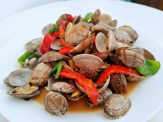 让你停不下来的爆炒花甲,成品图！