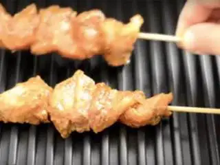 中东风味鸡肉串,把鸡肉串起来，在炭炉或烤箱中烤熟。