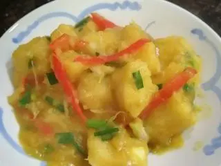 不一样的风味~~咖喱炒木薯,成品图