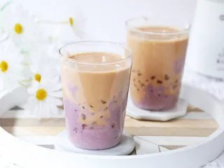 芋泥波波奶茶,成品图