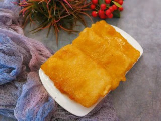 江南名小吃～炸年糕,第二种吃法，直接淋上蜂蜜