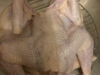 风味蒜香照烧鸡,去除头颈部，开边。