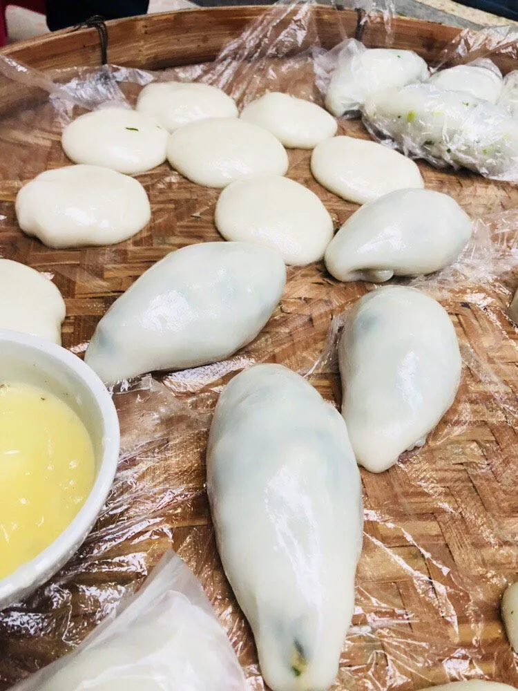 客家小吃:蒜苗粿(葫粄)➕菜头粄