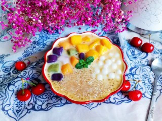 芒果芋圆西米露,成品图！