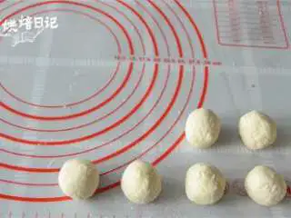 风靡街头的板栗饼不敢吃?那就自制吧,美味又好吃,制作酥皮部分, 低筋粉和猪油混合,捏揉成团。分成10等份,备用。