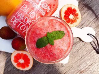 蜂蜜荔枝西柚汁,成品图