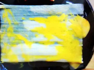 街边小吃一东北烤冷面,抹平鸡蛋