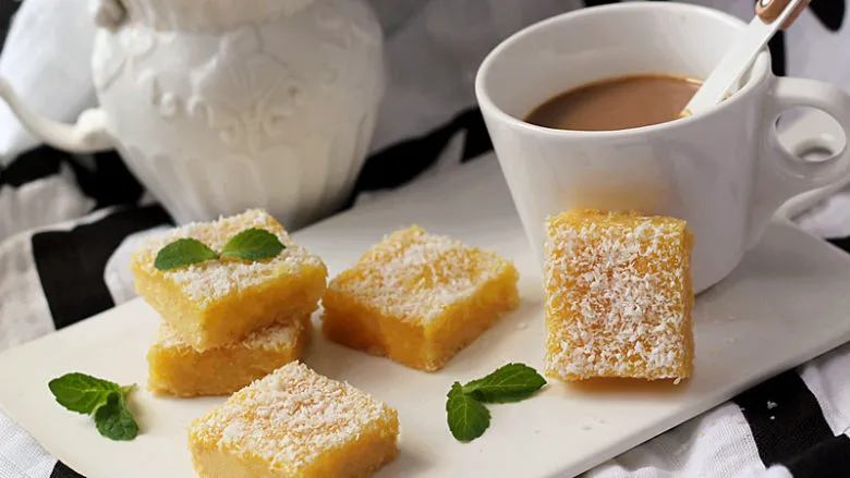 法式小甜点【椰蓉柠檬小方】