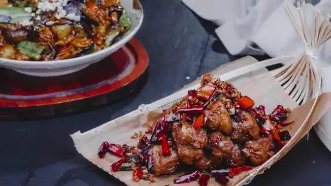 椒盐排骨＆饭爷辣酱烧茄子 