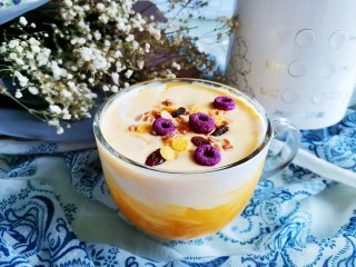 自制芒果奶昔,夏天必备，无糖好喝无负担