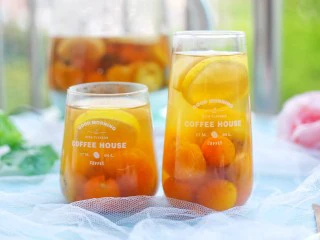 自制高颜值低卡水果茶,成品。