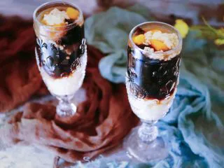 酒酿烧仙草水果杯,成品图，好好吃