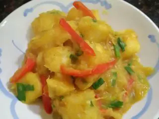 不一样的风味~~咖喱炒木薯,成品图