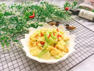 家常菜+丝瓜炒蛋,成品图