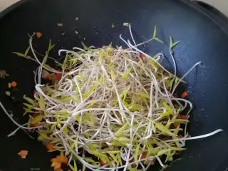 不一样的风味~~腊味杂菜炒饭,加入芽菜