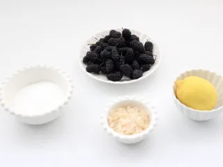 桑葚柠檬冻撞奶,首先备齐所有的食材。