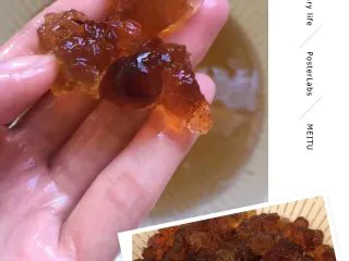 美人甜点：桃胶,清洗后用盘子装着