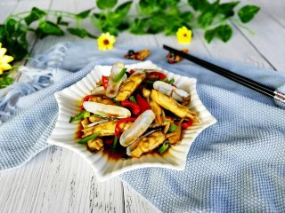 家常菜+爆炒蛏子,成品图