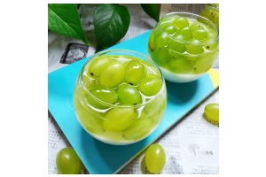 双色青提果冻杯