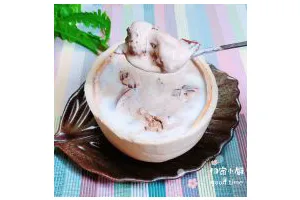 鲜椰浆苦咖啡绵绵冰（椰子油奶白顺滑诱人极了）