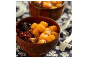 红薯圆红豆汤